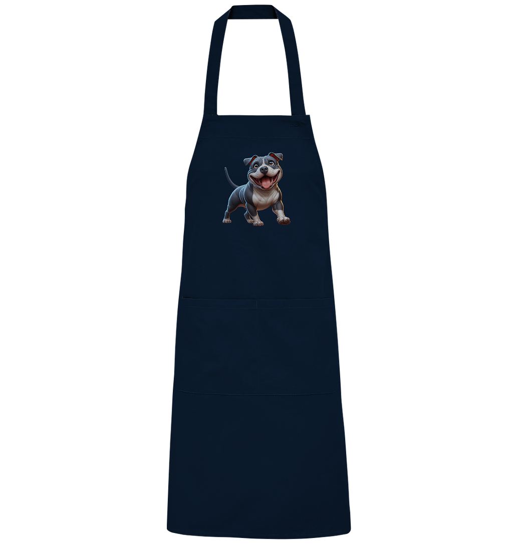 Pittbull Cartoon Hund personalisierbar - Organic Grillschürze