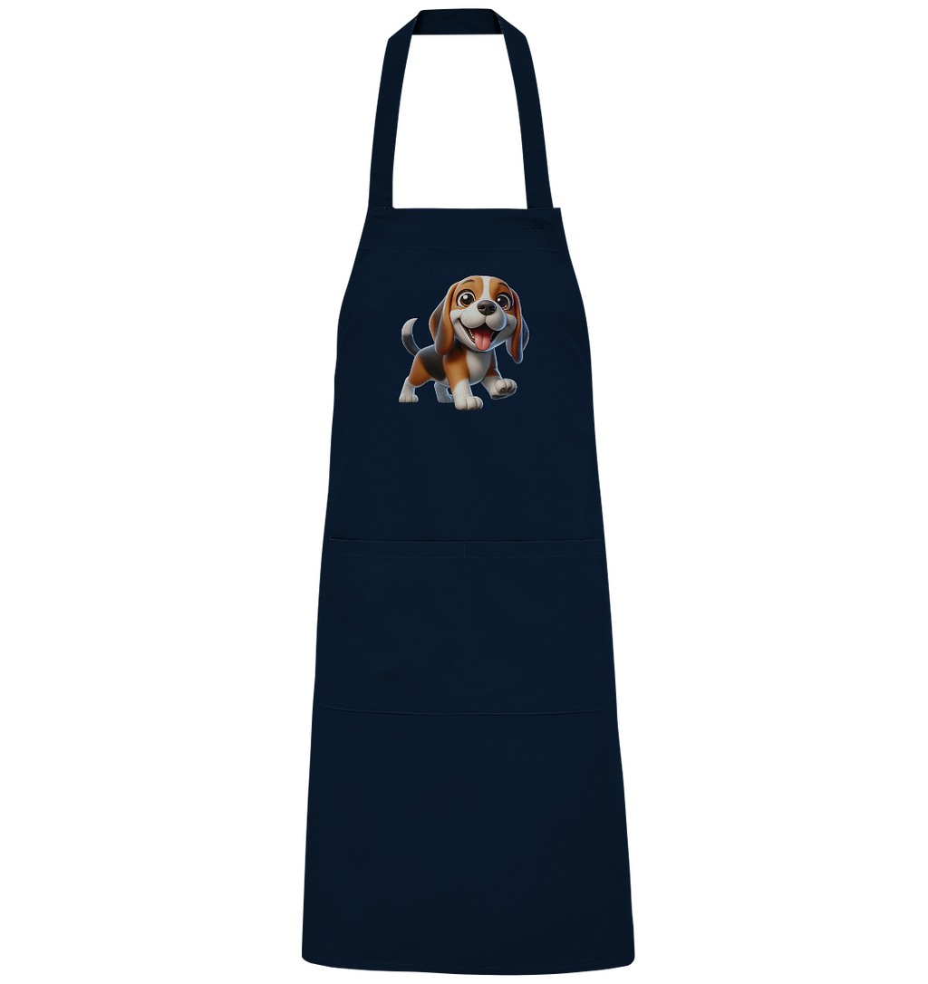 Beagle Cartoon Hund personalisierbar - Organic Grillschürze
