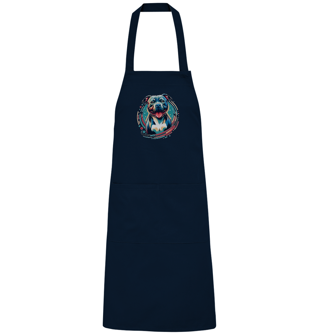 Happy Pittbull / Staffy PopArt - Organic Grillschürze