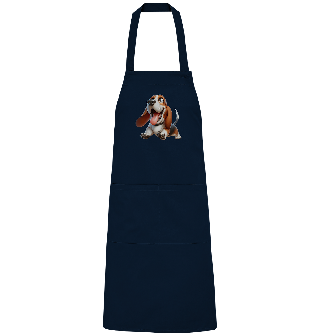 Basset Hound Cartoon personalisierbar - Organic Grillschürze