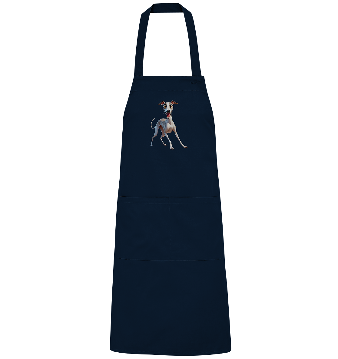 Whippet Cartoon personalisierbar - Organic Grillschürze