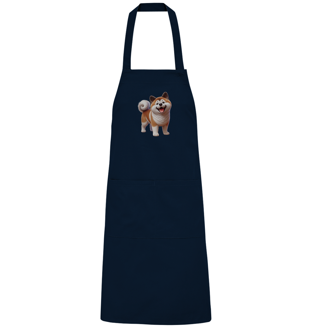 Akita Cartoon Hund personalisierbar - Organic Grillschürze