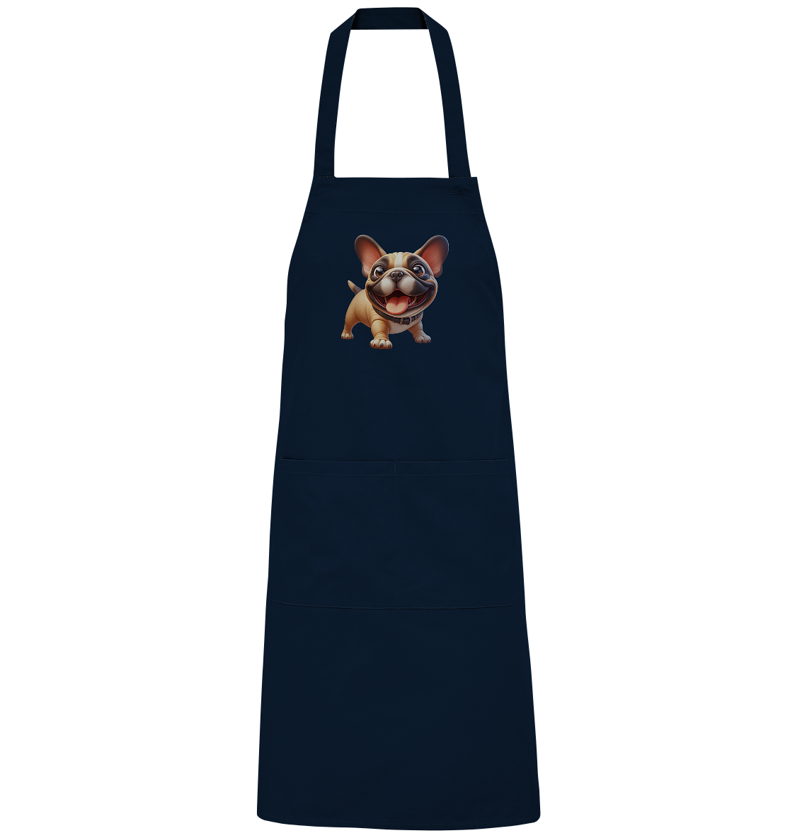 Französische Bulldogge Cartoon personalisierbar - Organic Grillschürze