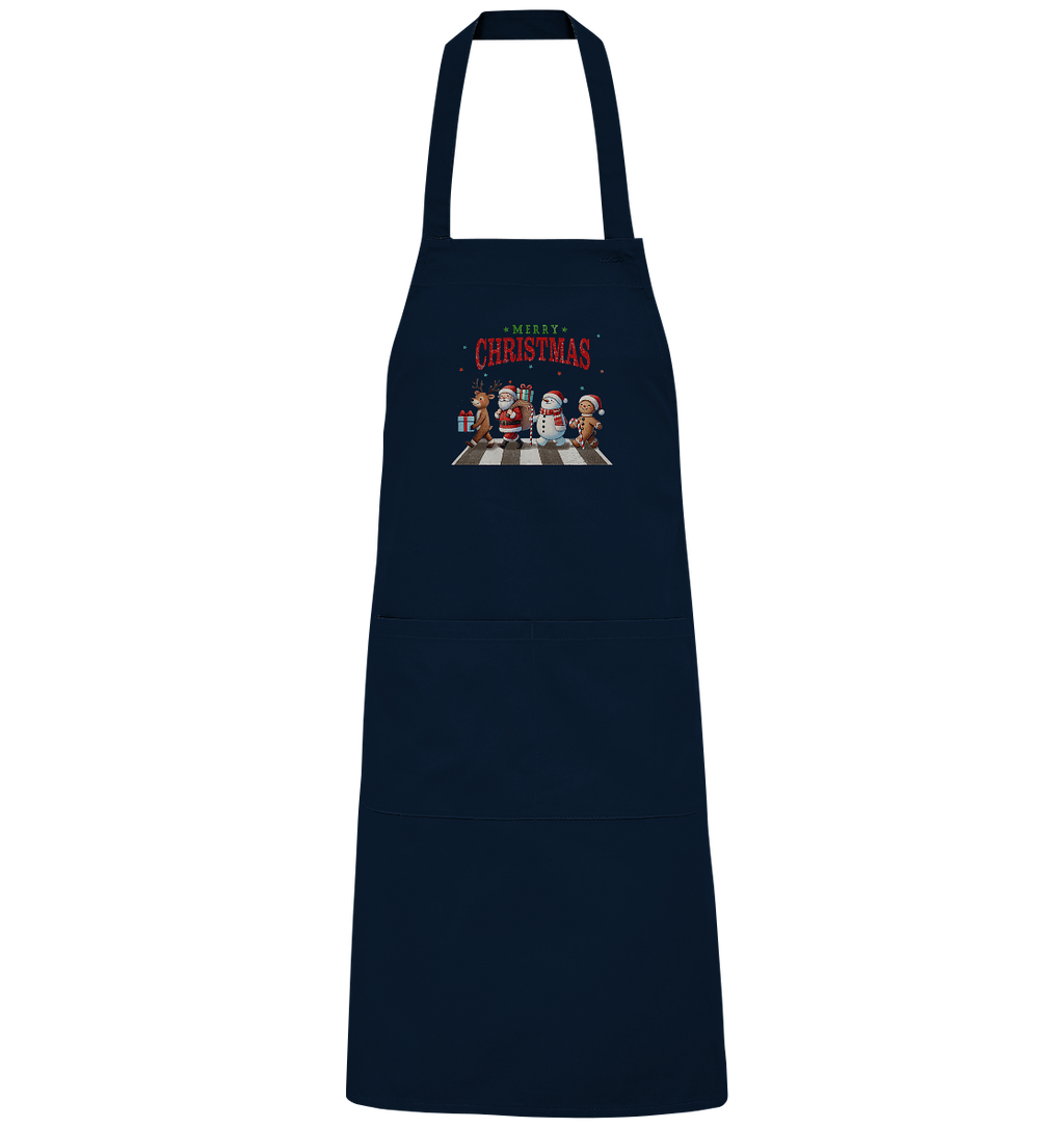 Merry Christmas Zebrastreifen - Organic Grillschürze
