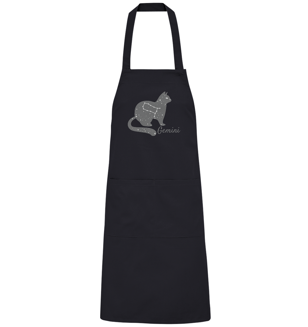 Sternzeichen Katze Zwilling - personalisierbar - Organic Grillschürze