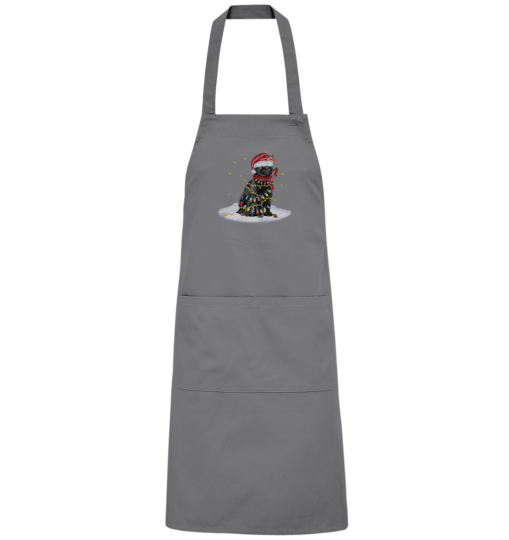 Lustige Weihnachts Katze Zeichnung - Organic Grillschürze