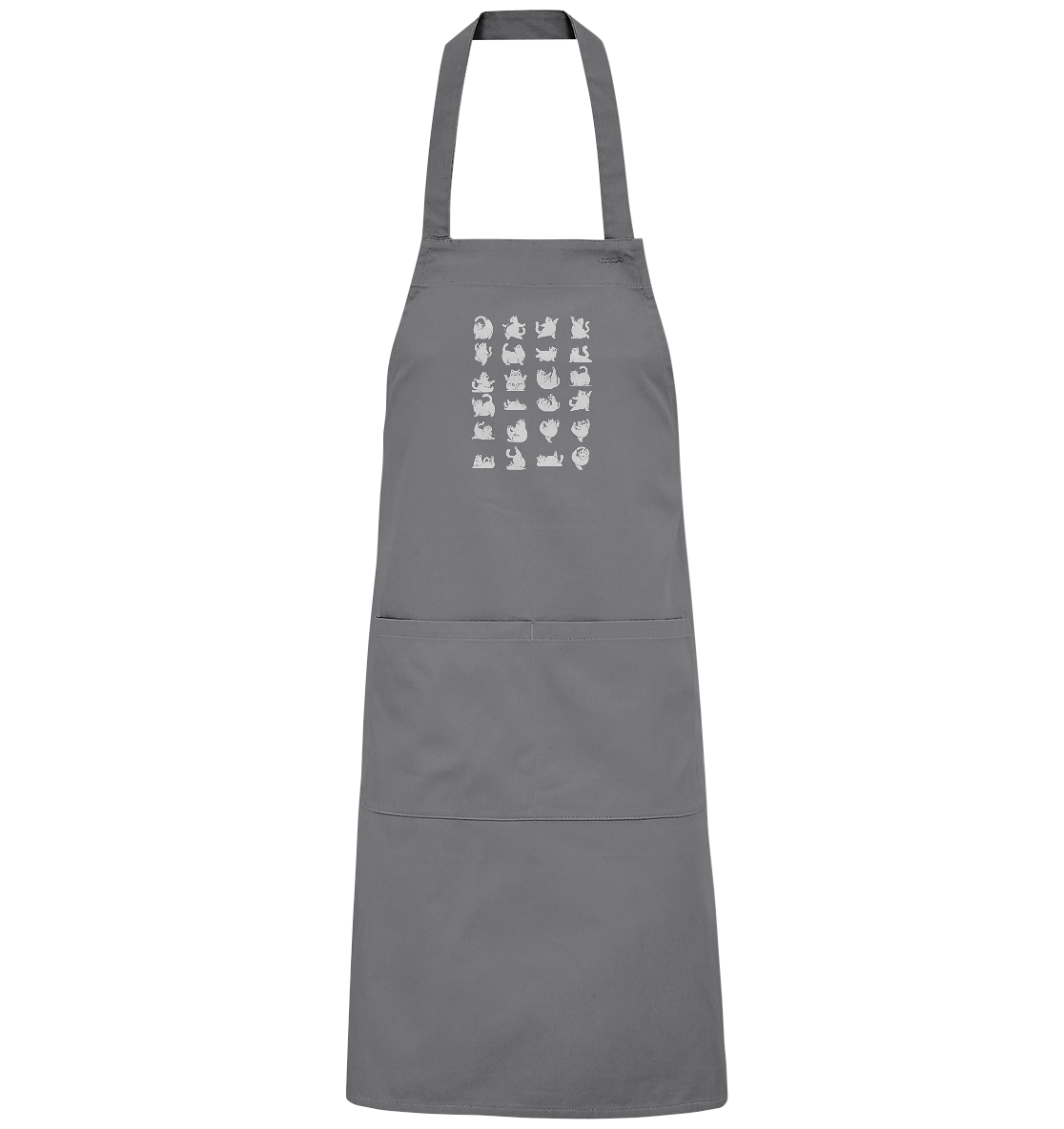 Katzen Yoga / Cat Yoga Fun - personalisierbar - Organic Grillschürze
