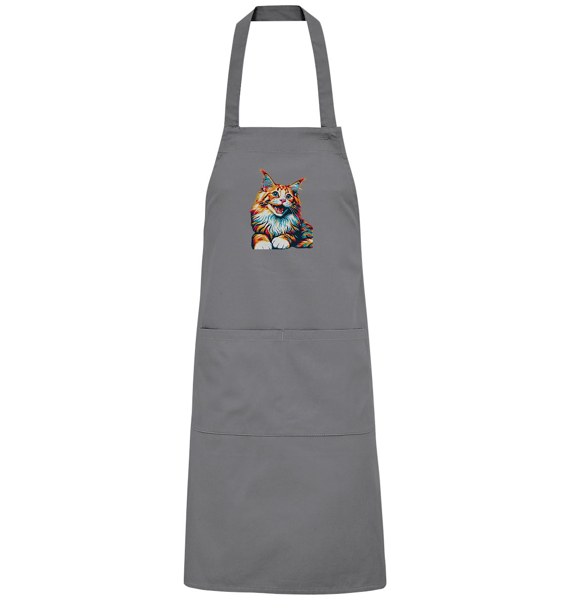 Maine Coon Katze Pop Art - personalisierbar - Organic Grillschürze