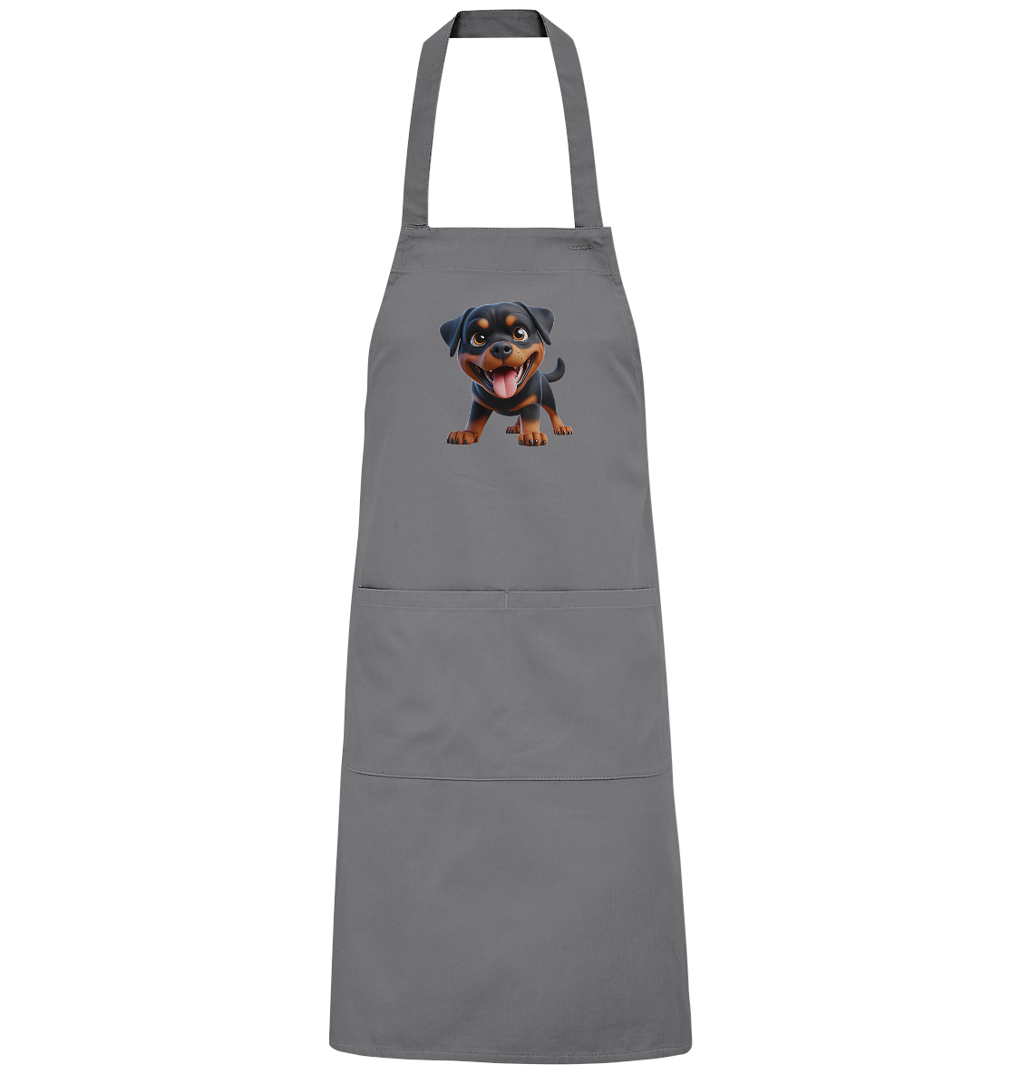 Rottweiler Cartoon Hund - personalisierbar - Organic Grillschürze