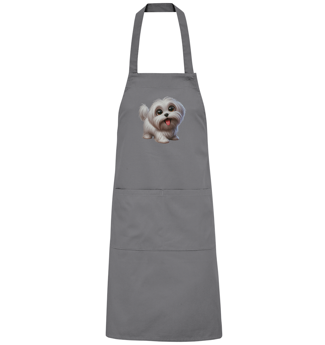 Malteser Hund Cartoon - personalisierbar - Organic Grillschürze