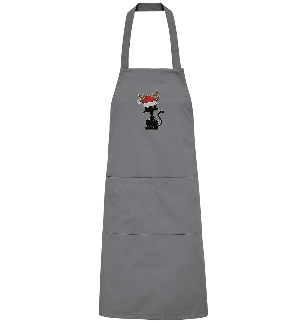 Grumpy Weihnachts Katze Cartoon - Organic Grillschürze