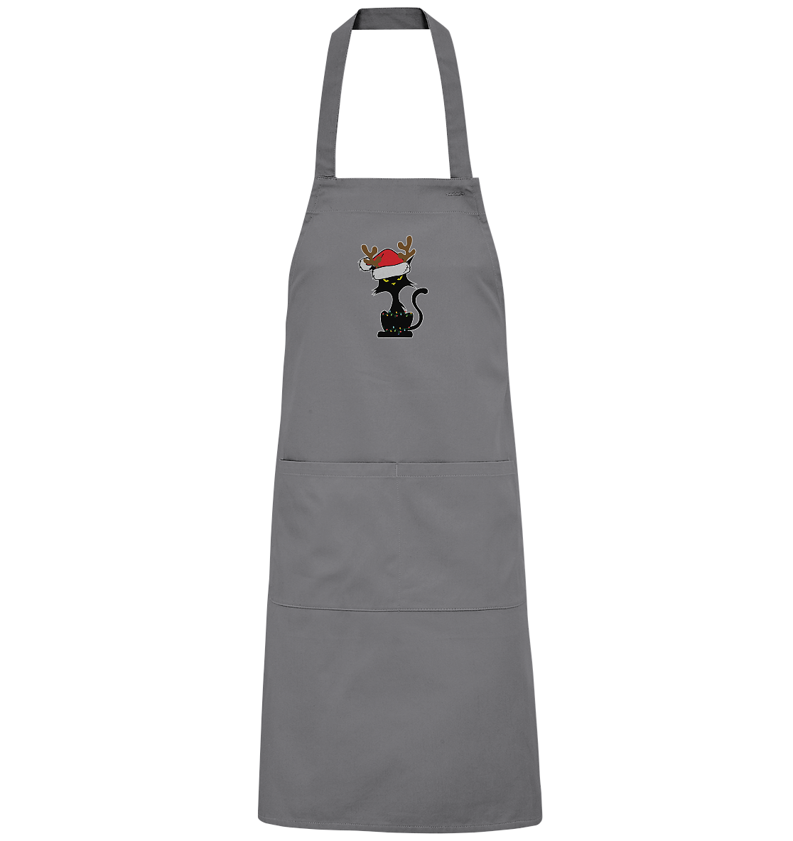Grumpy Weihnachts Katze Cartoon - Organic Grillschürze