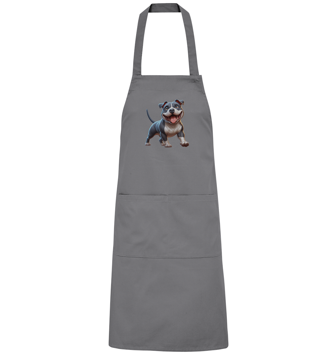 Pittbull Cartoon Hund personalisierbar - Organic Grillschürze