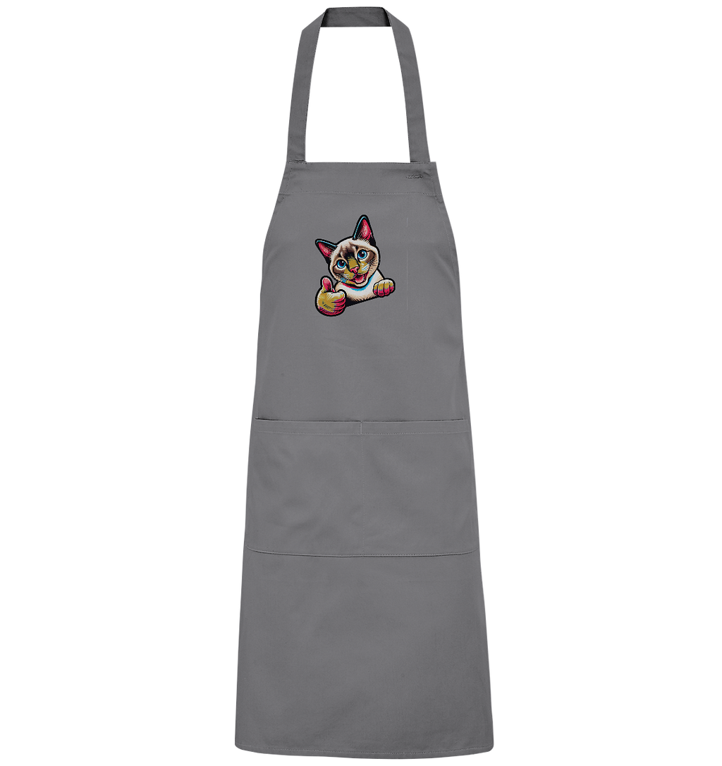 Siamkatze Pop Art - personalisierbar - Organic Grillschürze