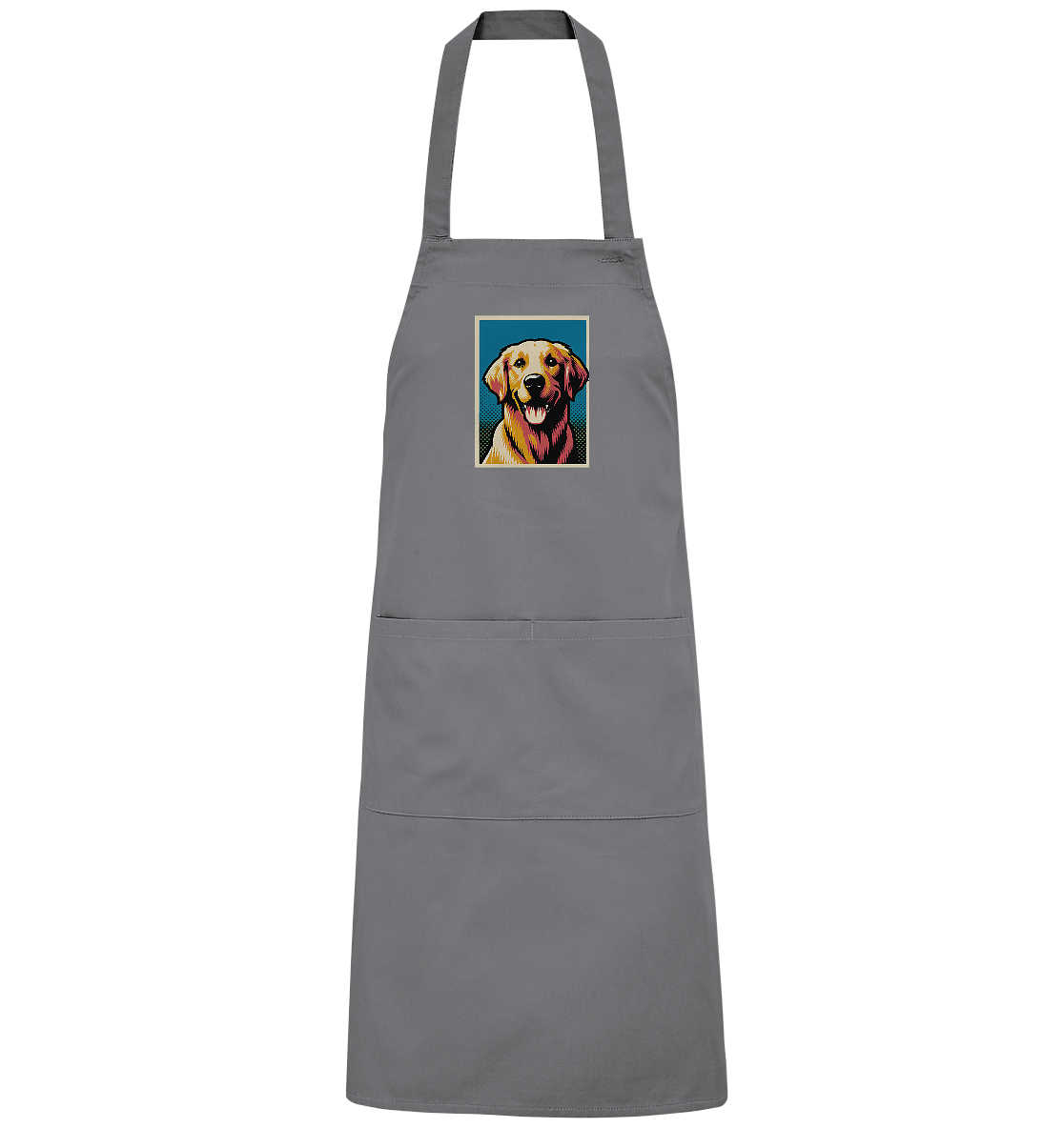 Golden Retriever Pop Art - personalisierbar - Organic Grillschürze