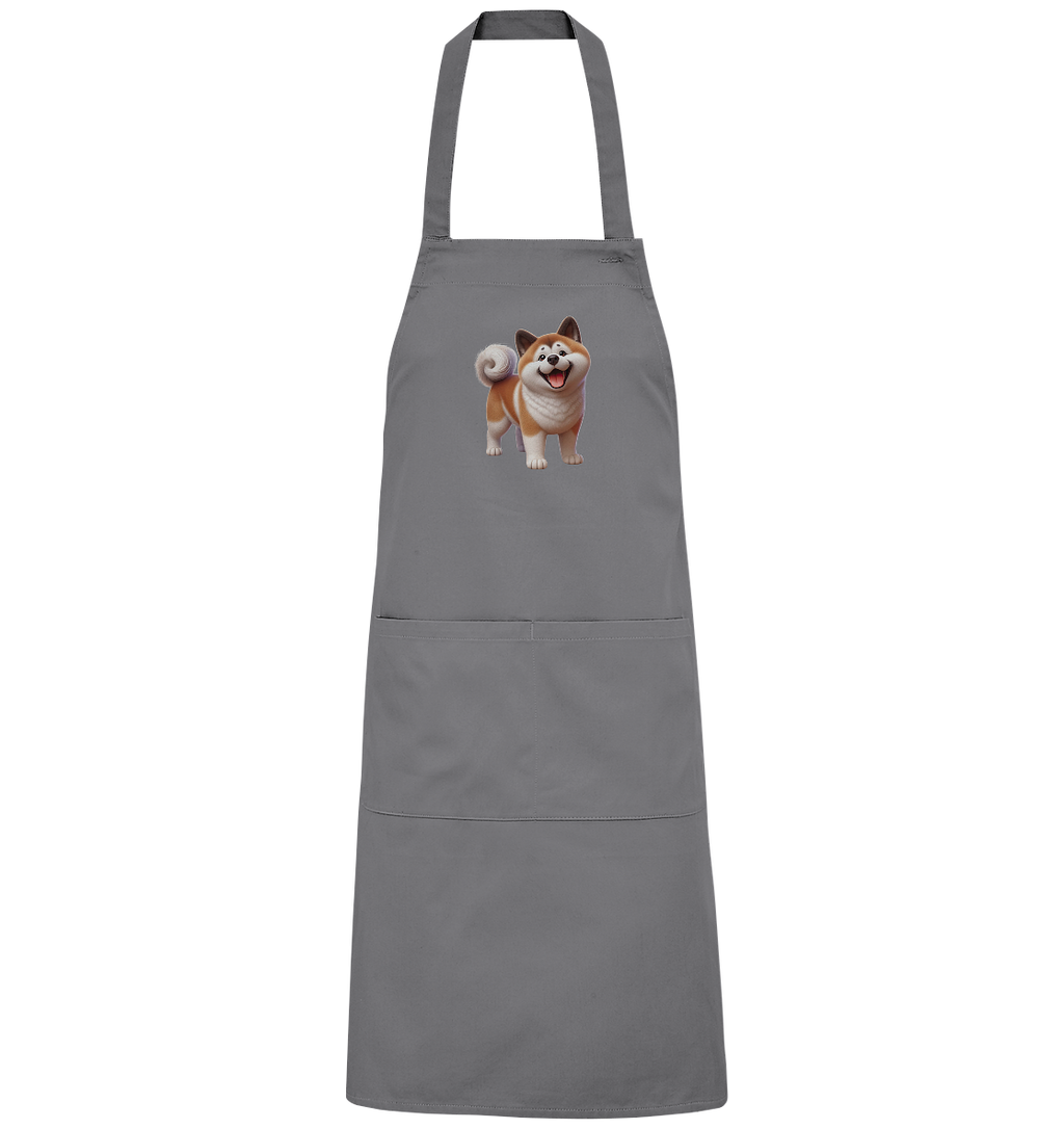 Akita Cartoon Hund personalisierbar - Organic Grillschürze