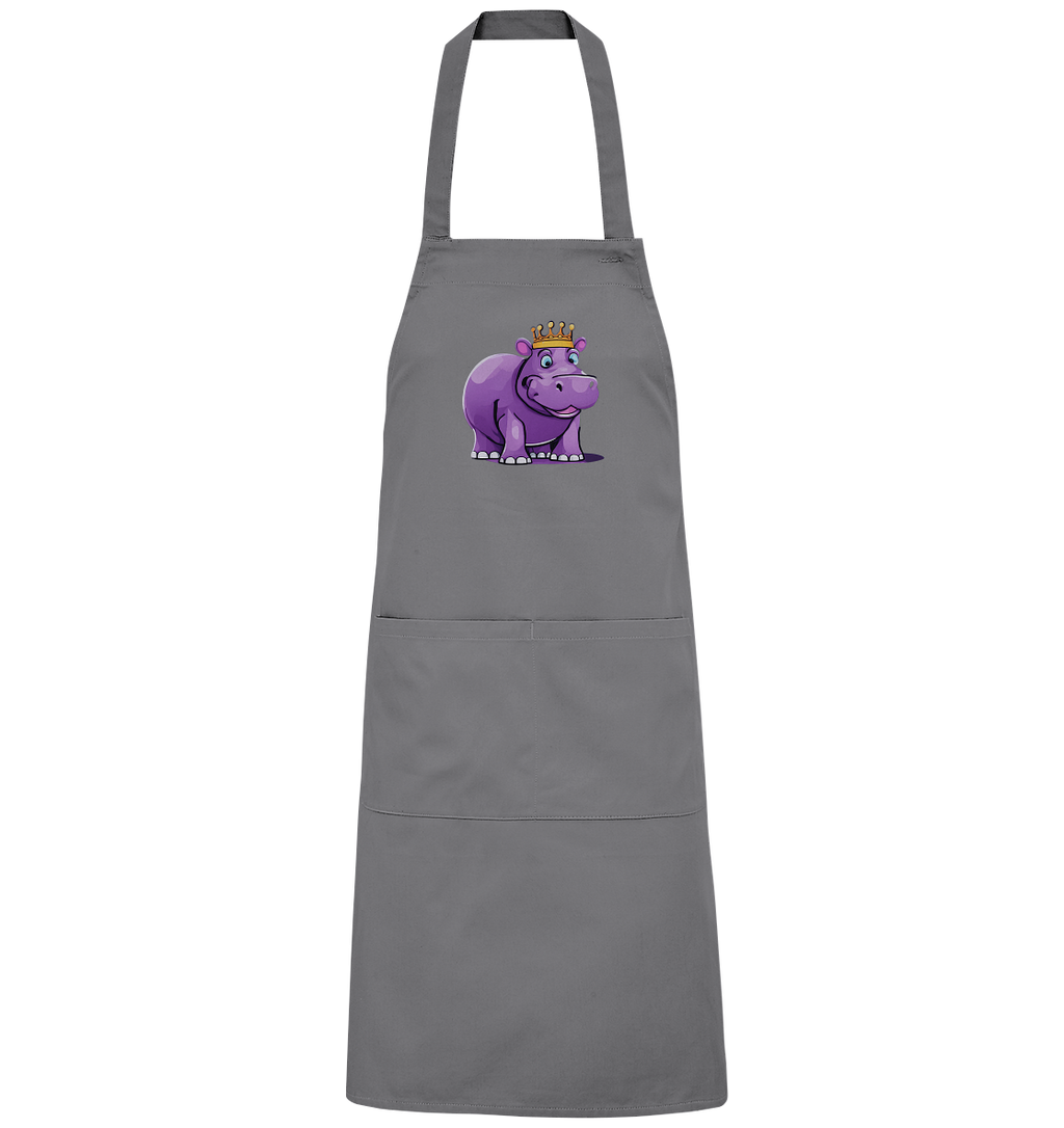 Hippo Queen Cute - personalisierbar - Organic Grillschürze