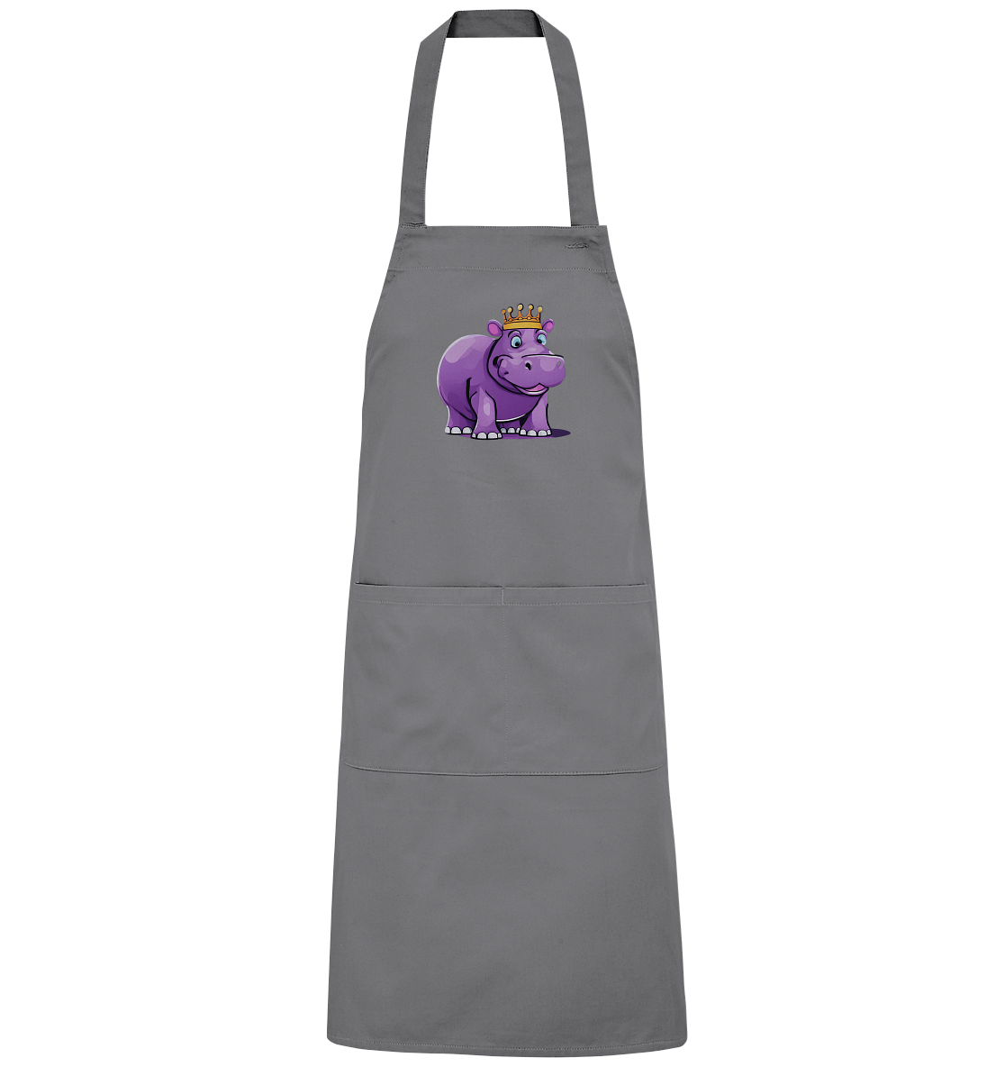 Hippo Queen Cute - personalisierbar - Organic Grillschürze