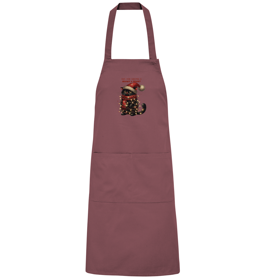 Weihnachts Katze Christmas is Moewy - Organic Grillschürze