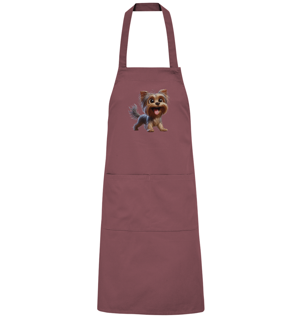 Yorkshire Terrier Cartoon - personalisierbar - Organic Grillschürze