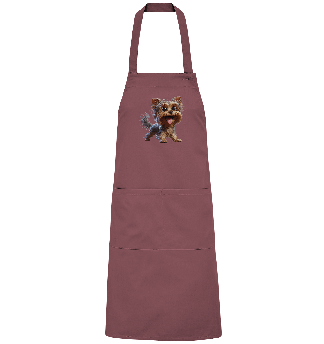 Yorkshire Terrier Cartoon - personalisierbar - Organic Grillschürze
