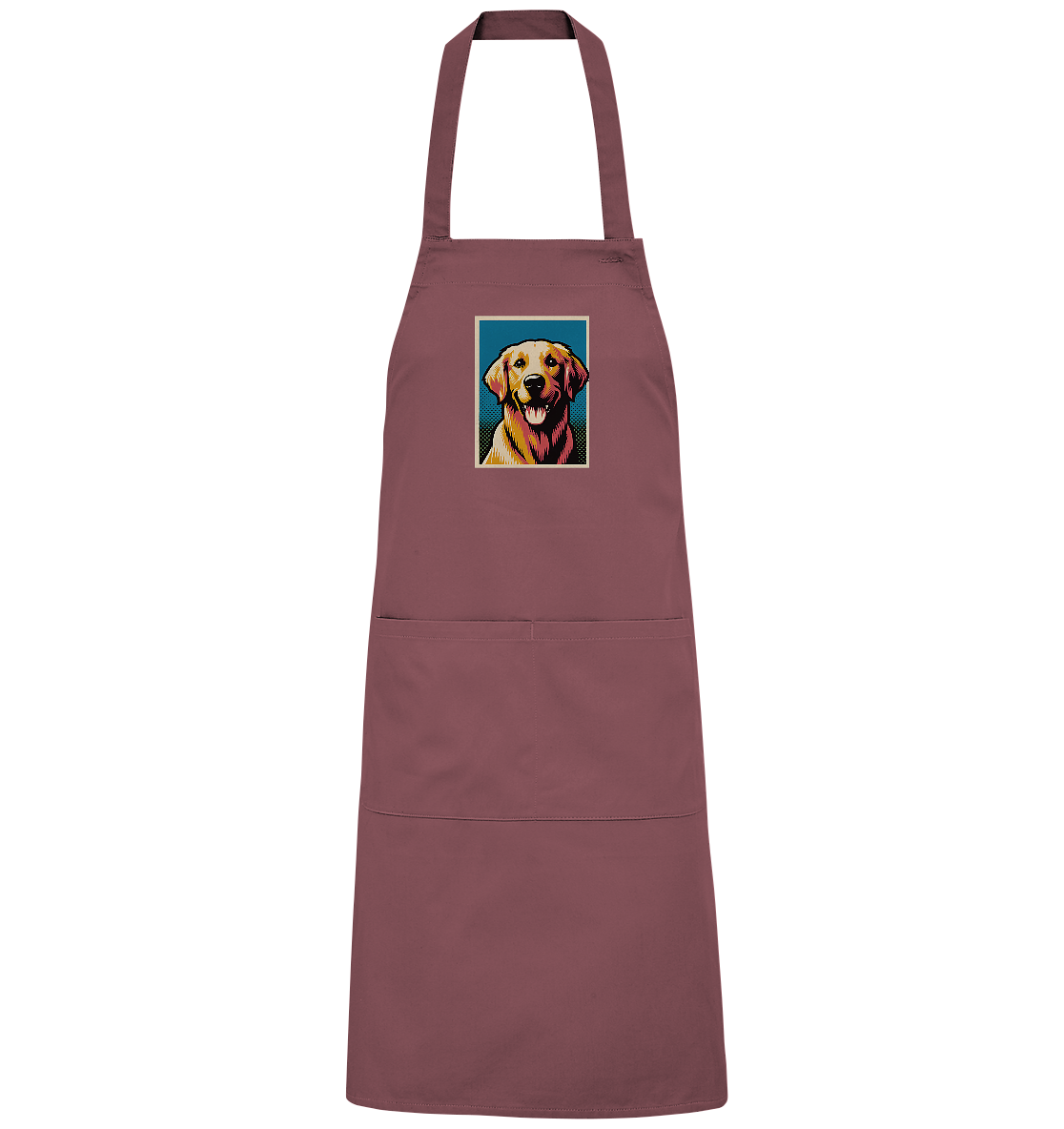 Golden Retriever Pop Art - personalisierbar - Organic Grillschürze