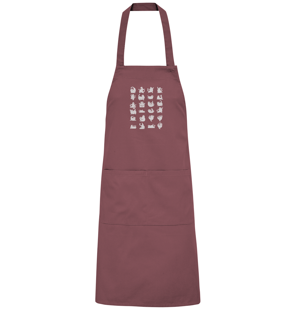 Katzen Yoga / Cat Yoga Fun - personalisierbar - Organic Grillschürze