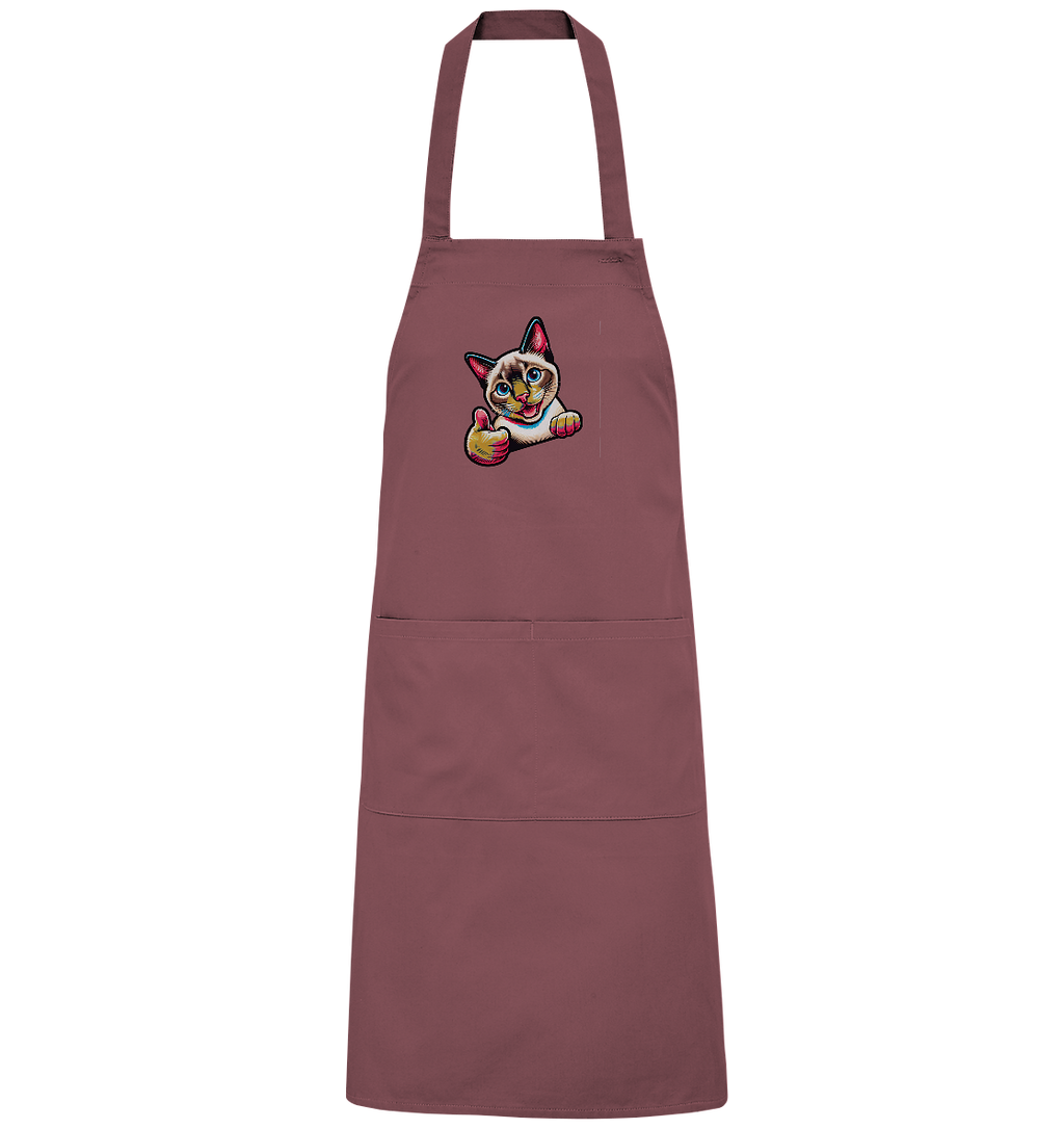 Siamkatze Pop Art - personalisierbar - Organic Grillschürze
