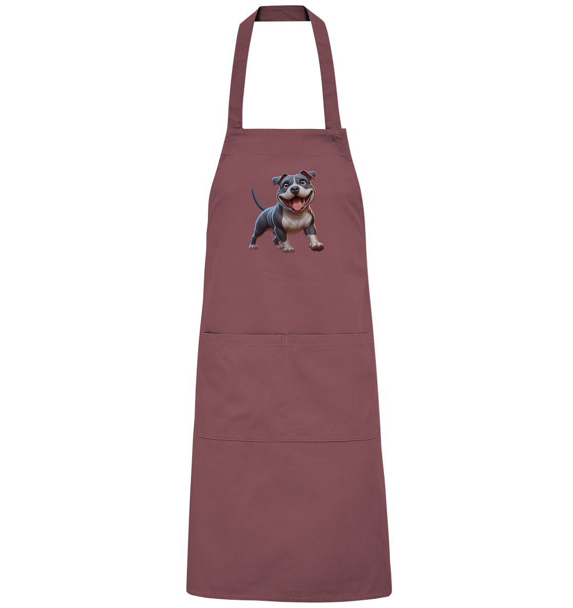 Pittbull Cartoon Hund personalisierbar - Organic Grillschürze