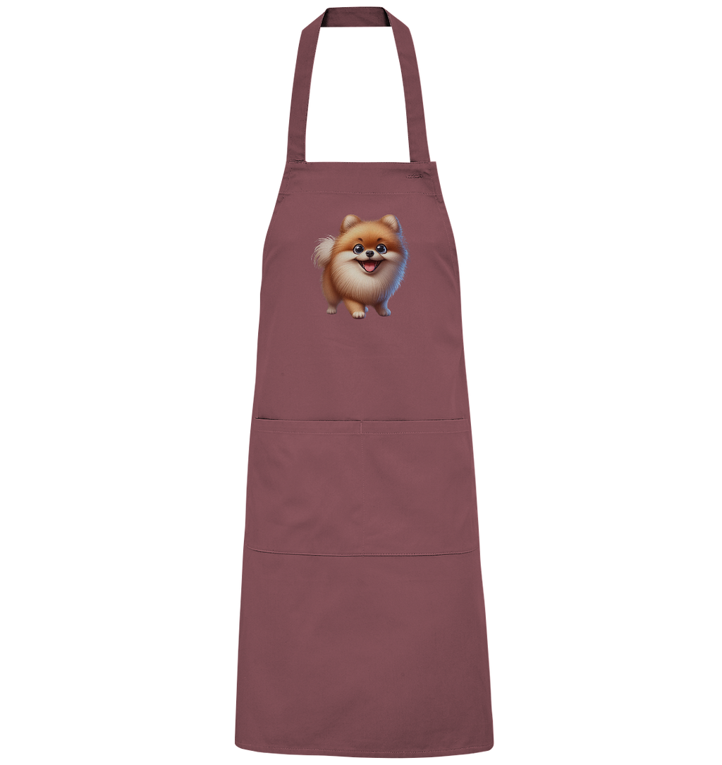 Pomeranien Cartoon - personalisierbar - Organic Grillschürze