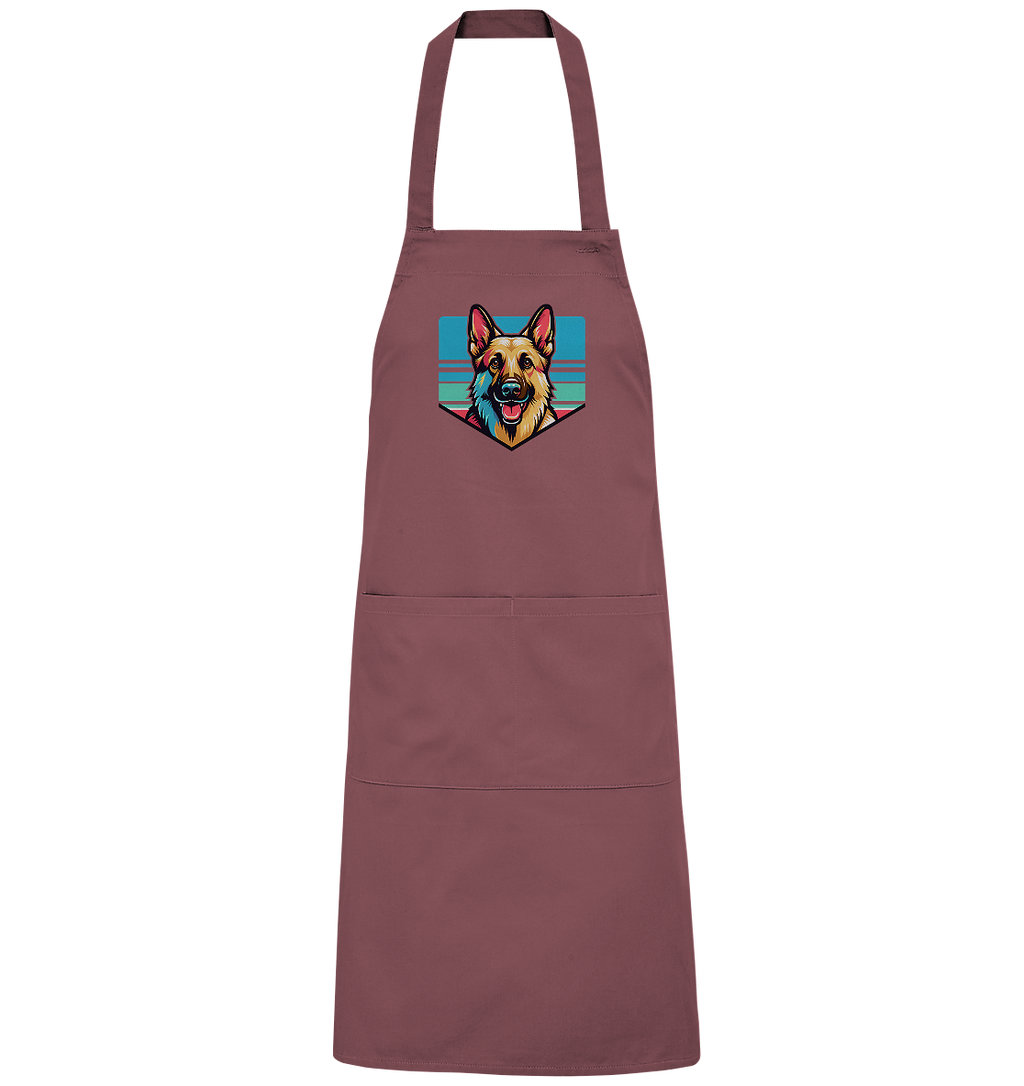 Schäferhund Pop Art - personalisierbar - Organic Grillschürze