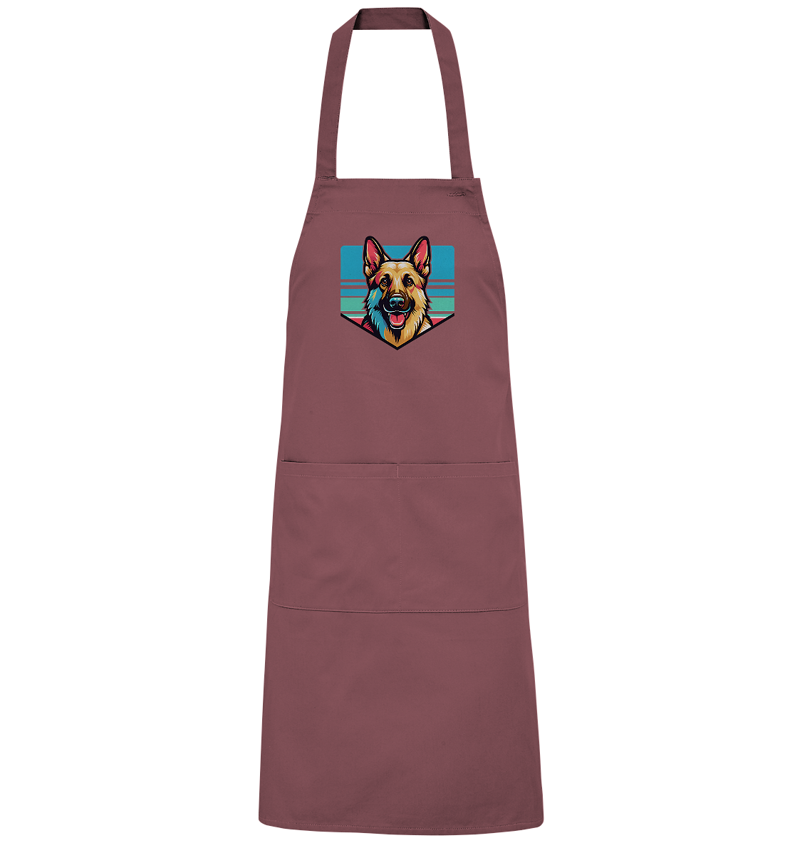 Schäferhund Pop Art - personalisierbar - Organic Grillschürze