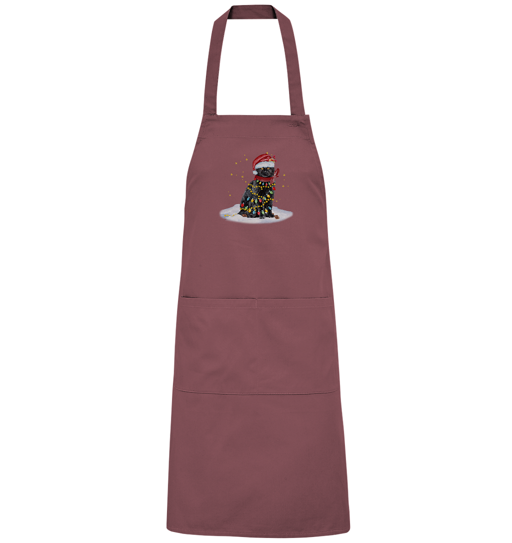 Lustige Weihnachts Katze Zeichnung - Organic Grillschürze
