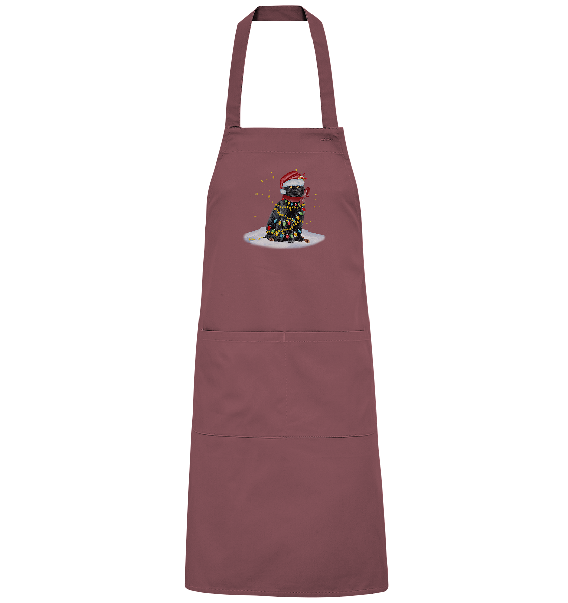 Lustige Weihnachts Katze Zeichnung - Organic Grillschürze