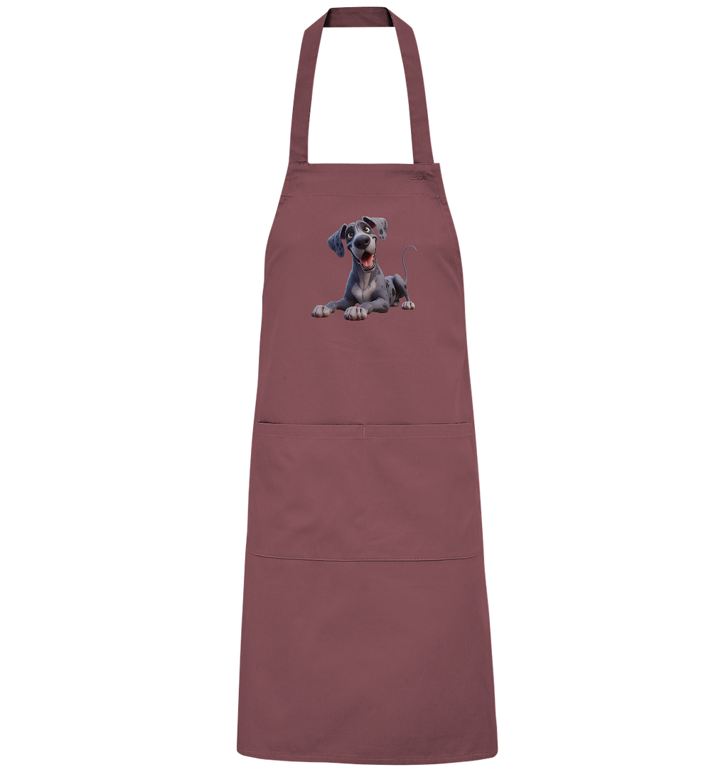 Dänische Dogge - personalisierbar - Organic Grillschürze