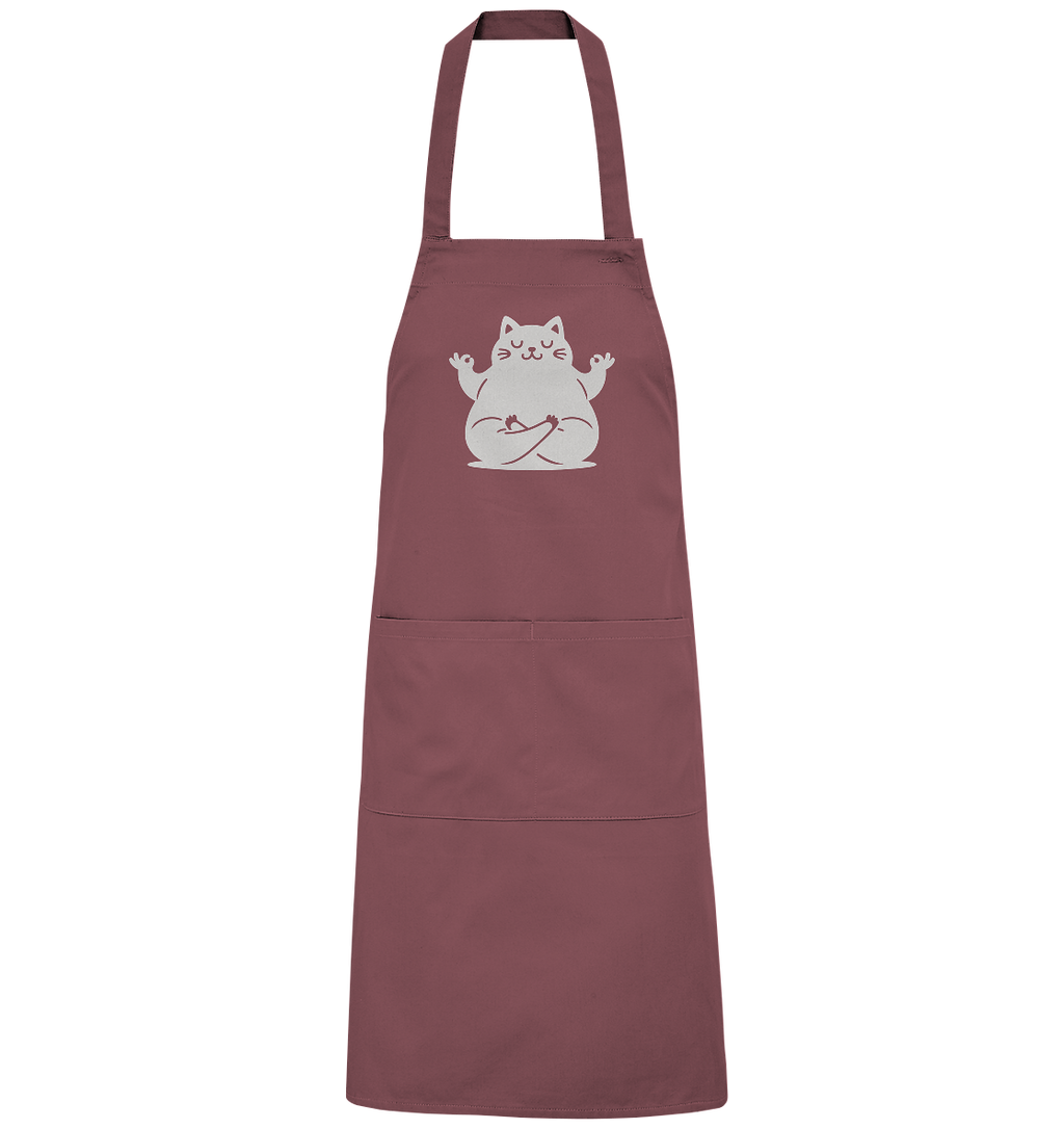 Funny yoga Cat - personalisierbar - Organic Grillschürze