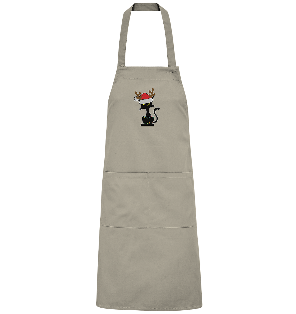 Grumpy Weihnachts Katze Cartoon - Organic Grillschürze