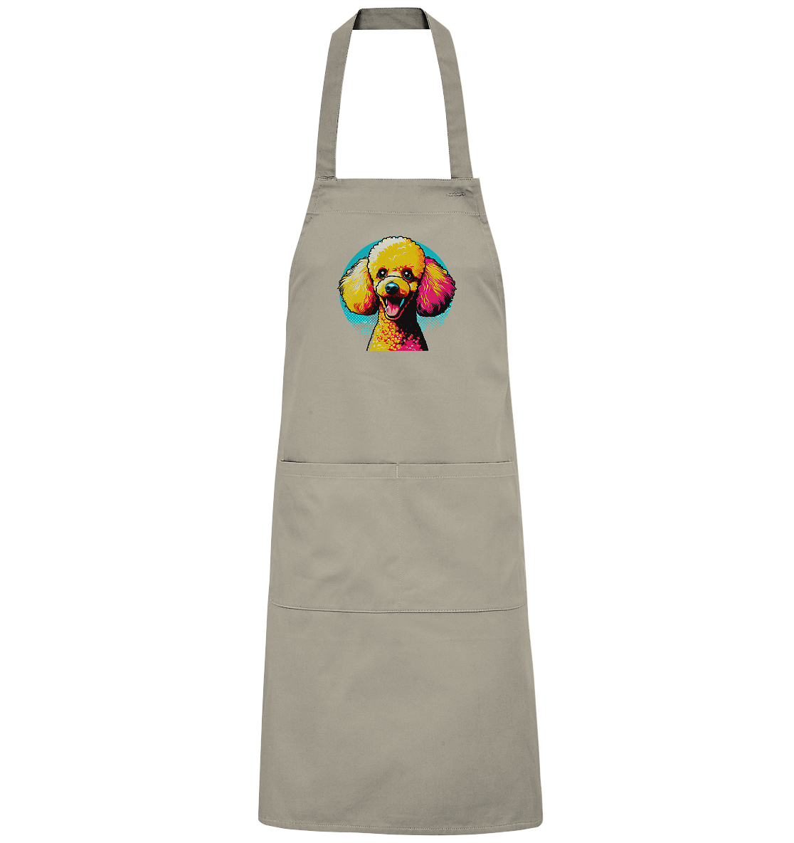 Pudel Pop Art - personalisierbar - Organic Grillschürze