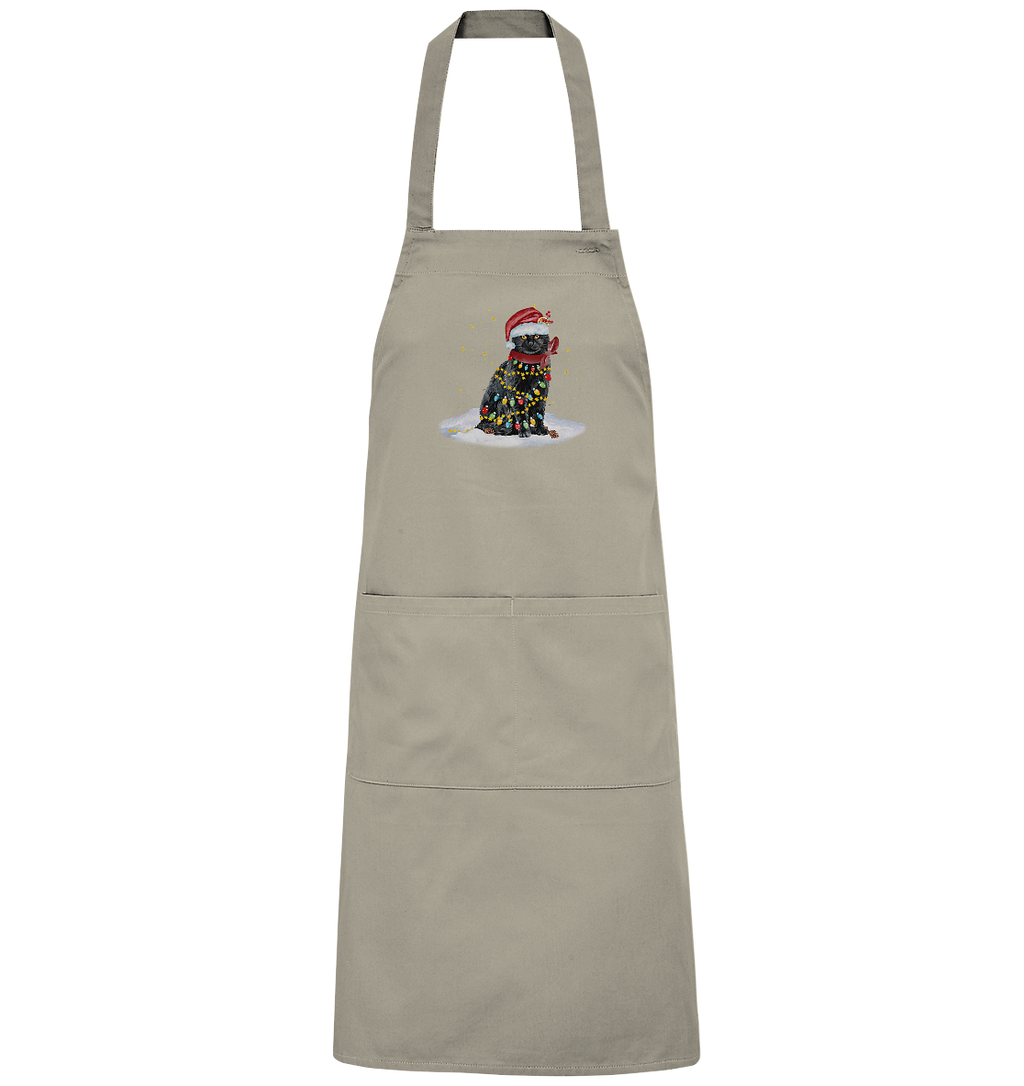 Lustige Weihnachts Katze Zeichnung - Organic Grillschürze