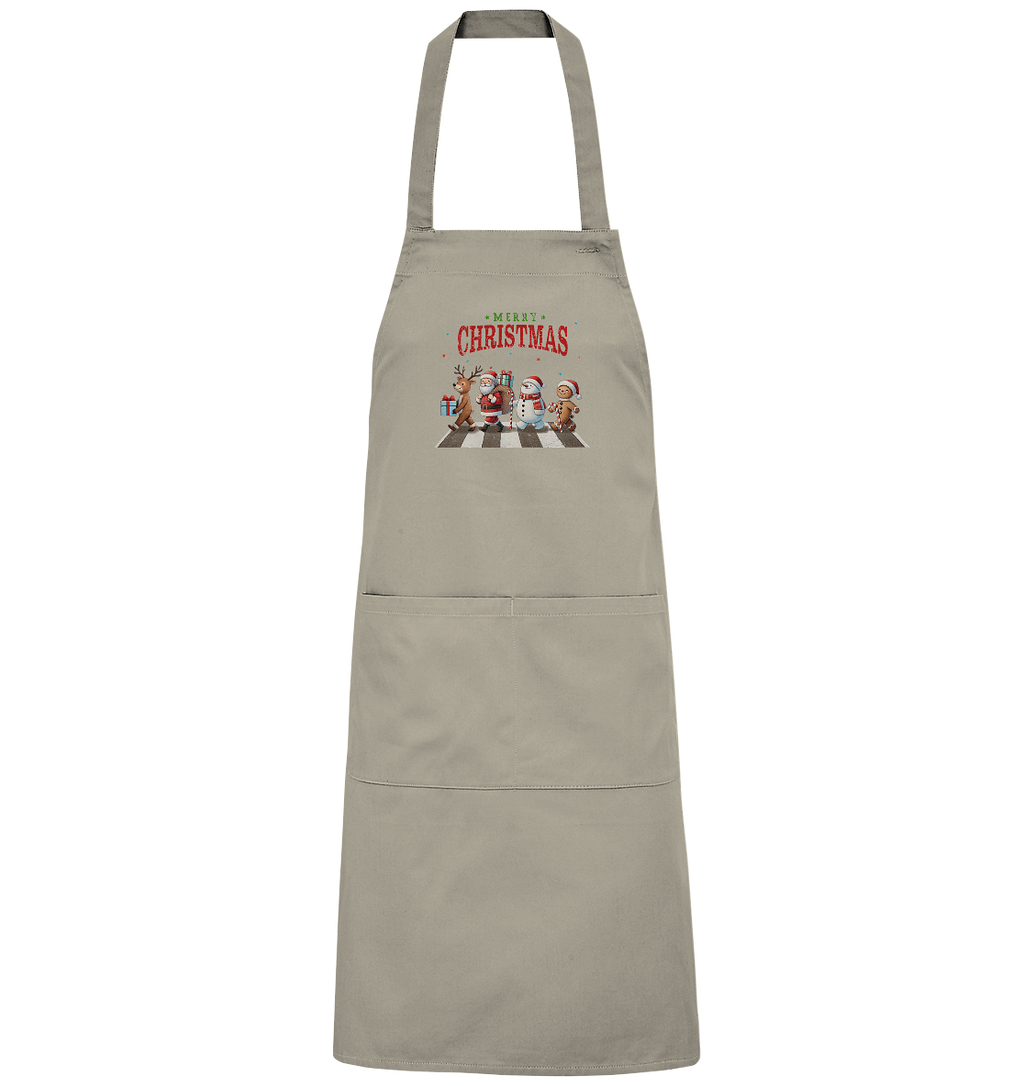 Merry Christmas Zebrastreifen - Organic Grillschürze