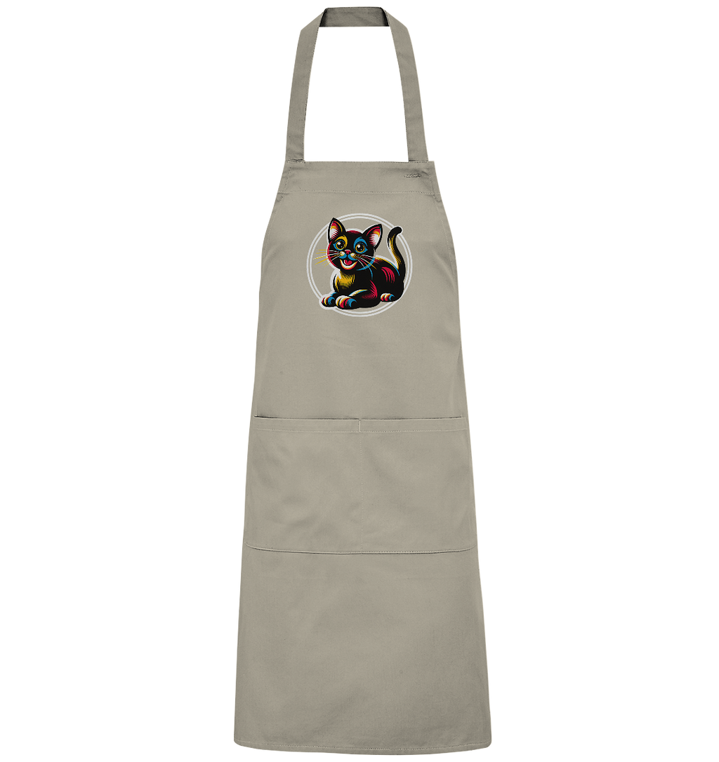 Kätzchen Pop Art - personalisierbar - Organic Grillschürze