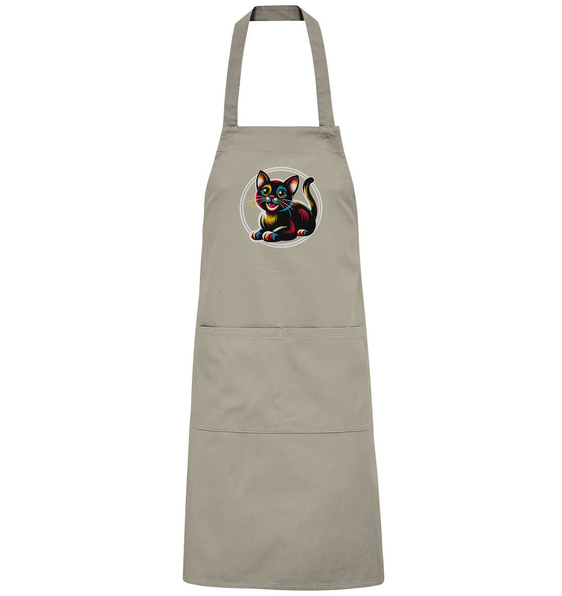 Kätzchen Pop Art - personalisierbar - Organic Grillschürze