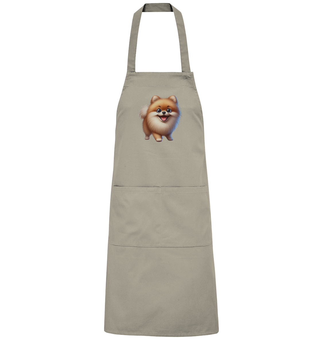Pomeranien Cartoon - personalisierbar - Organic Grillschürze