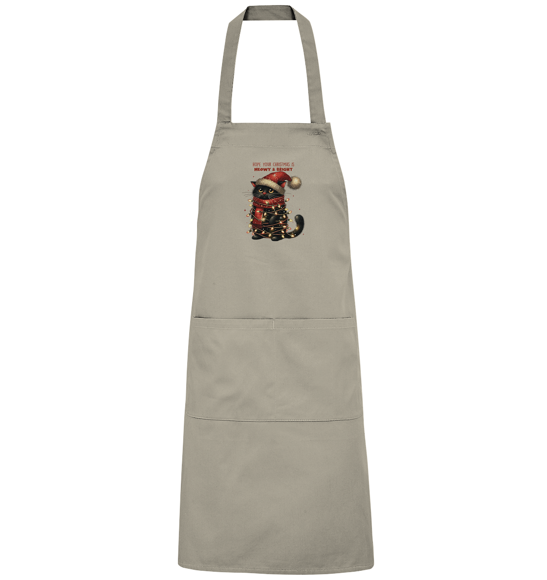 Weihnachts Katze Christmas is Moewy - Organic Grillschürze