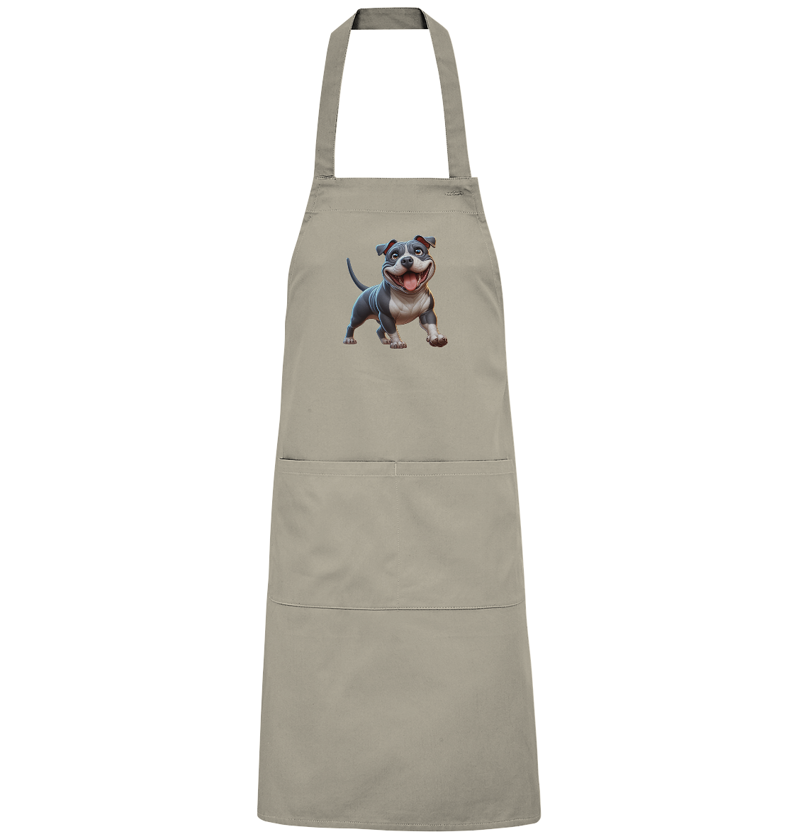 Pittbull Cartoon Hund personalisierbar - Organic Grillschürze