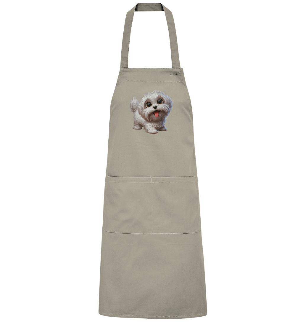 Malteser Hund Cartoon - personalisierbar - Organic Grillschürze