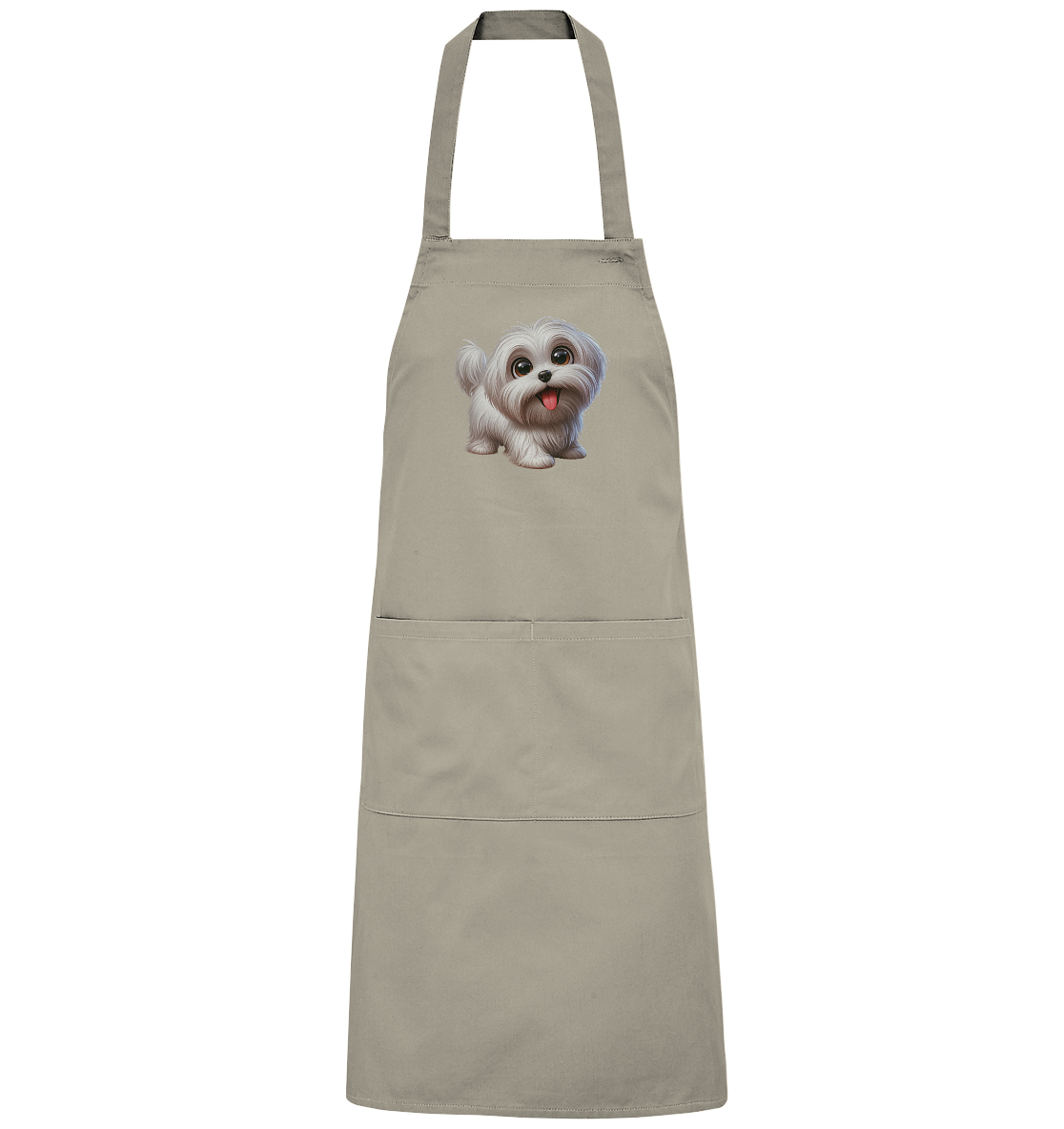 Malteser Hund Cartoon - personalisierbar - Organic Grillschürze