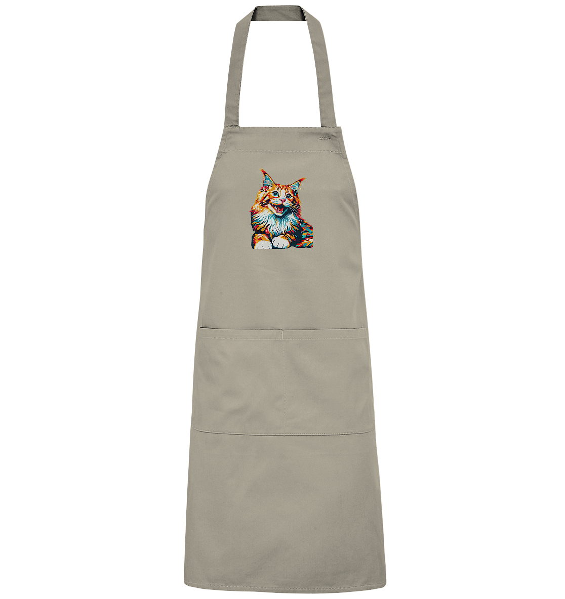 Maine Coon Katze Pop Art - personalisierbar - Organic Grillschürze