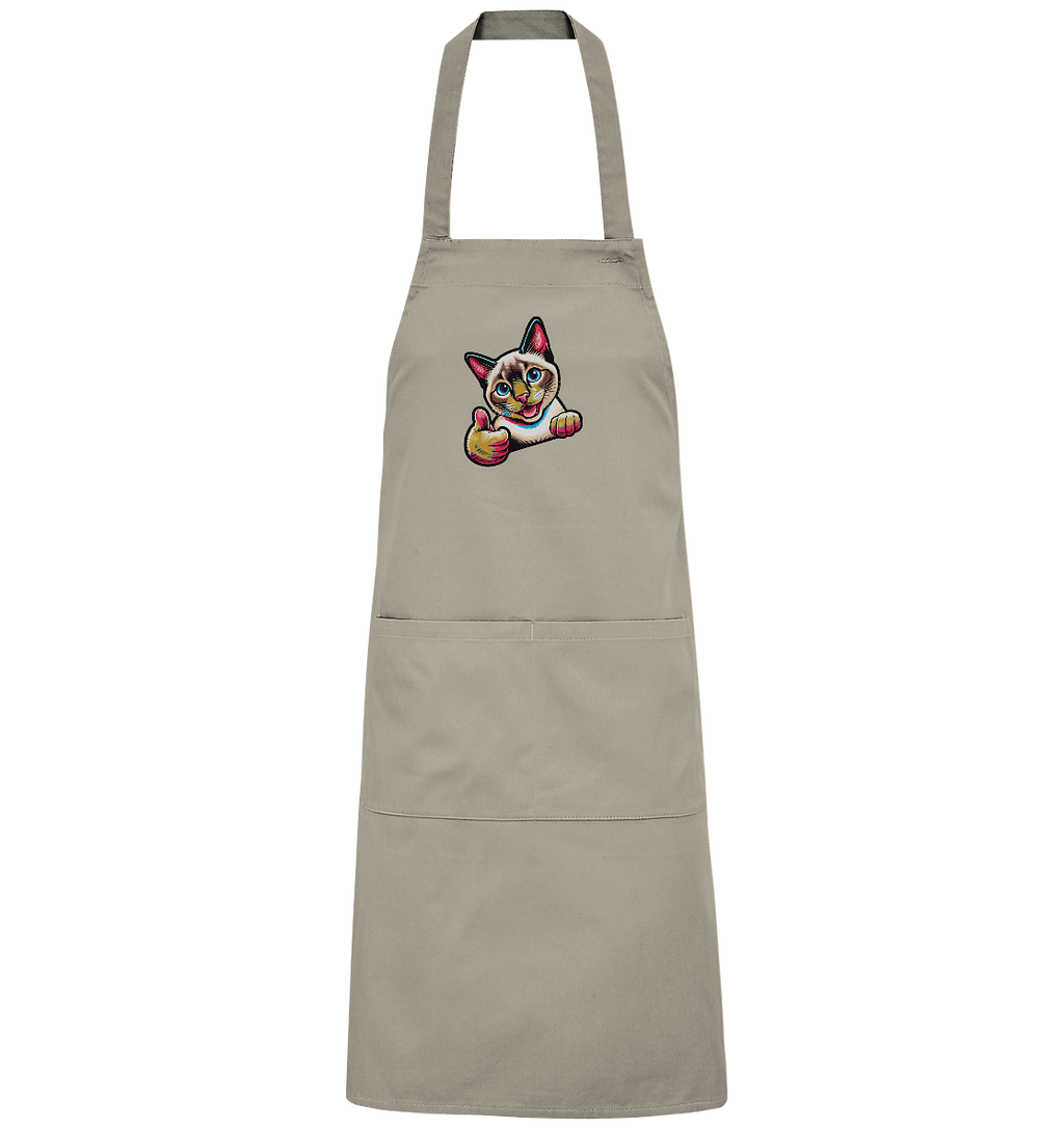 Siamkatze Pop Art - personalisierbar - Organic Grillschürze