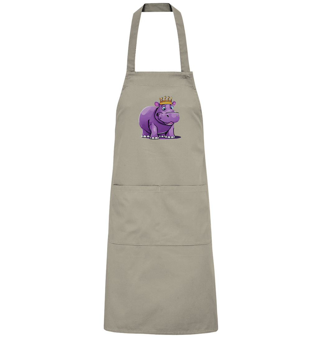 Hippo Queen Cute - personalisierbar - Organic Grillschürze